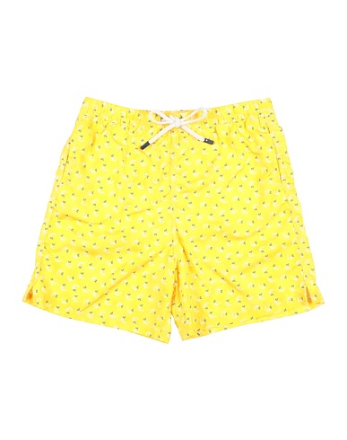 FEDELI Swim shorts Yellow 100% Polyester