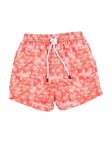 FEDELI Swim shorts Coral 100% Polyester