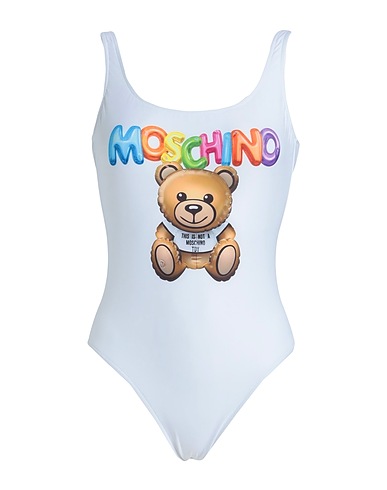 MOSCHINO One-piece swimsuits White 82% Polyester, 18% Elastane