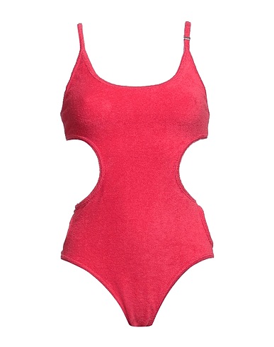 THE ATTICO One-piece swimsuits Coral 85% Cotton, 15% Polyamide