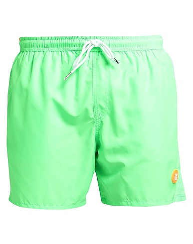 SUNS BOARDS Swim shorts Lime green 100% Polyester