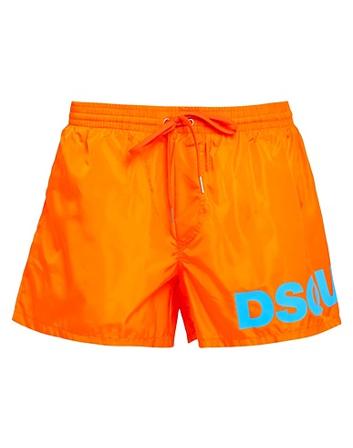 DSQUARED2 Swim shorts BEACHWEAR Orange 100% Polyamide