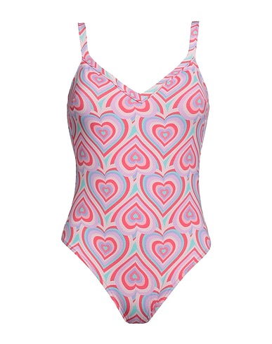VERDISSIMA One-piece swimsuits Lilac 80% Polyamide, 13% Elastane, 7% Metallic fiber