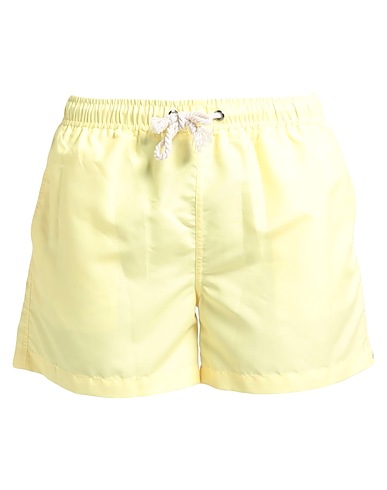 GASSA D'AMANTE Swim shorts Yellow 100% Recycled polyester