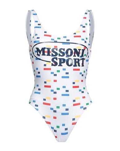 MISSONI Maillot une pièce Blanc 86% Polyester, 14% Élasthanne