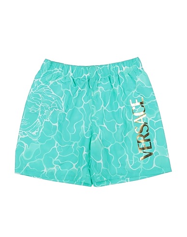 VERSACE YOUNG Swim shorts Turquoise 100% Polyester