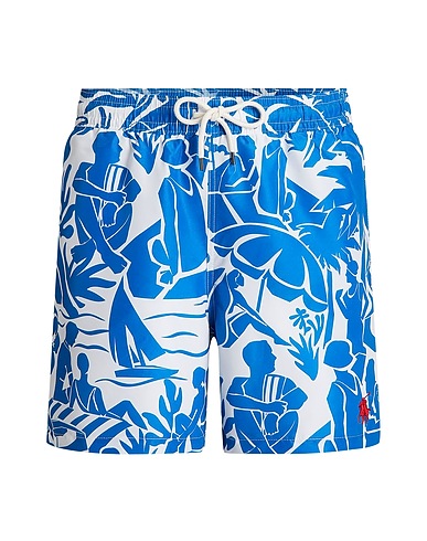 POLO RALPH LAUREN Swim shorts  5.75-INCH TRAVELER CLASSIC SWIM TRUNK 
 Blue 100% Recycled polyester