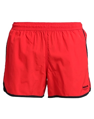MCQUEEN Swim shorts Red 100% Polyamide, Viscose, Polyester