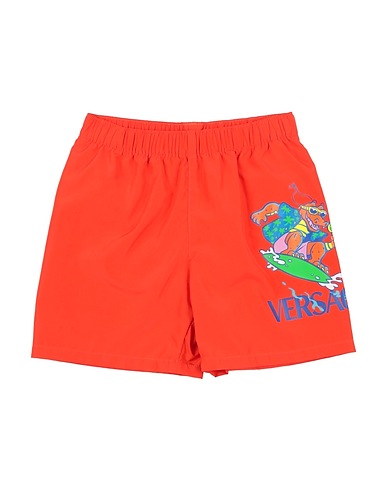 VERSACE YOUNG Swim shorts Tomato red 100% Polyester