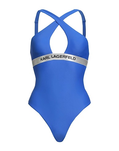 KARL LAGERFELD One-piece swimsuits BEACHWEAR Bright blue 78% Recycled polyamide, 22% Elastane