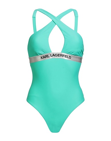 KARL LAGERFELD One-piece swimsuits BEACHWEAR Turquoise 78% Recycled polyamide, 22% Elastane