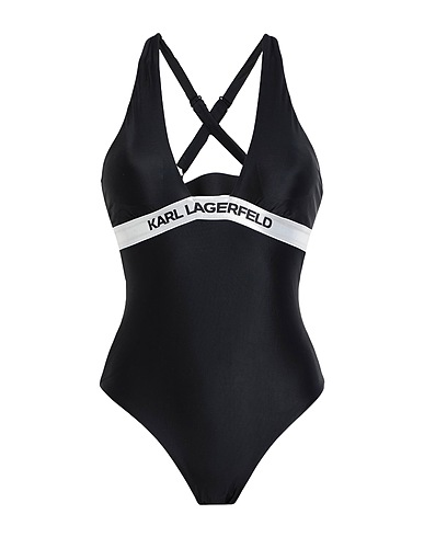 KARL LAGERFELD One-piece swimsuits BEACHWEAR Black 78% Recycled polyamide, 22% Elastane