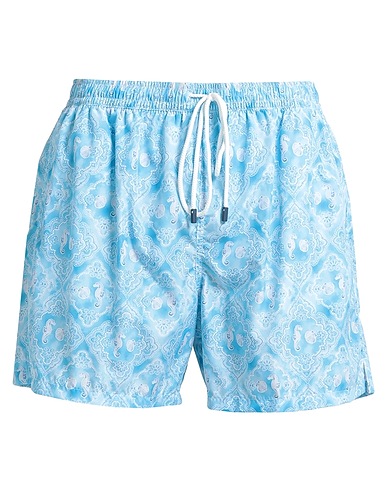 FEDELI Swim shorts Turquoise 100% Recycled polyester