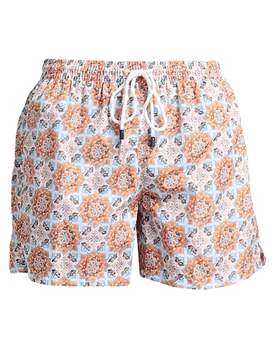 FEDELI Swim shorts Orange 100% Recycled polyester