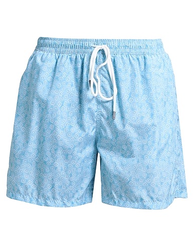 FEDELI Swim shorts Sky blue 100% Recycled polyester