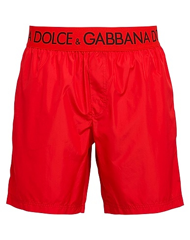 DOLCE&GABBANA Swim shorts BEACHWEAR Red 100% Polyester