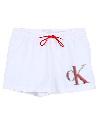 CALVIN KLEIN Swim shorts White 100% Polyester