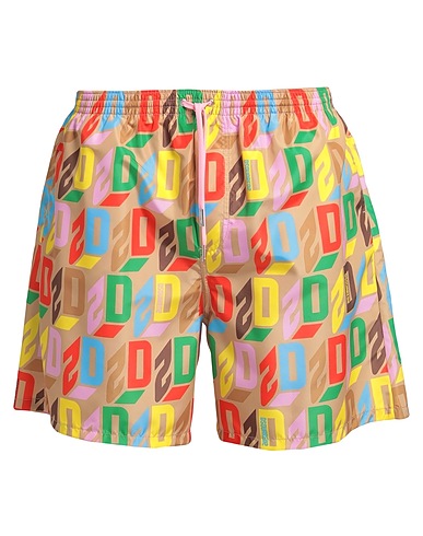 DSQUARED2 Swim shorts Khaki 100% Polyester