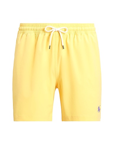 POLO RALPH LAUREN Swim shorts 5.5-INCH TRAVELER SWIM TRUNK Yellow 90% Recycled polyester, 10% Elastane