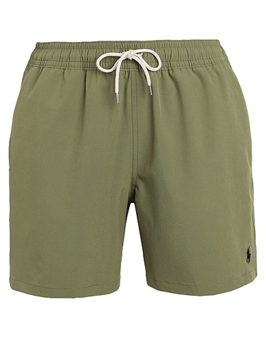 POLO RALPH LAUREN Swim shorts 5.5-INCH TRAVELER SWIM TRUNK Military green 90% Recycled polyester, 10% Elastane