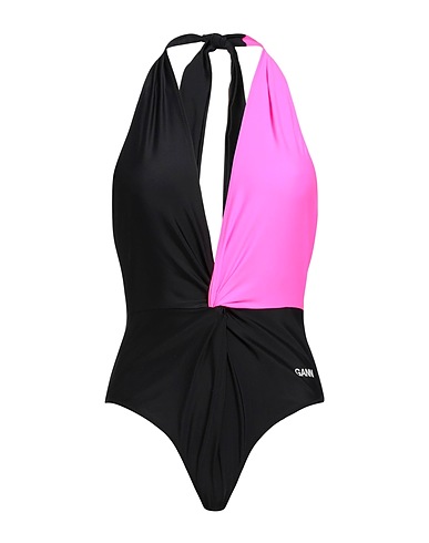 GANNI One-piece swimsuits Black 78% Recycled polyamide, 22% Elastane