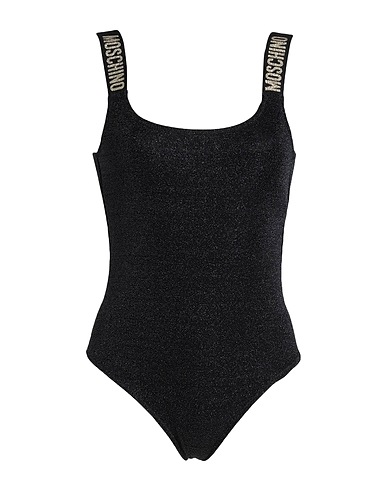 MOSCHINO One-piece swimsuits Black 64% Polyamide, 36% Metallic fiber