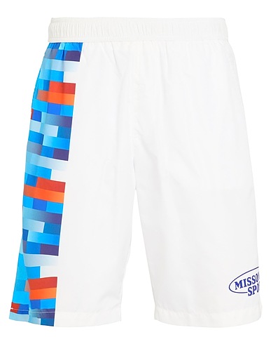 MISSONI Swim shorts SPORT White 100% Polyester