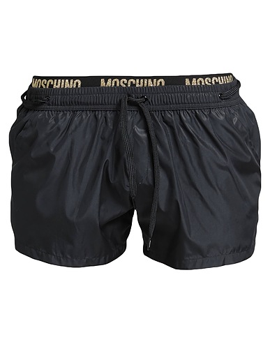 MOSCHINO Swim shorts Black 100% Polyester, Polyamide, Elastane
