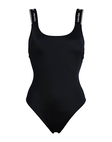 CALVIN KLEIN One-piece swimsuits Black 78% Recycled nylon, 22% Elastane