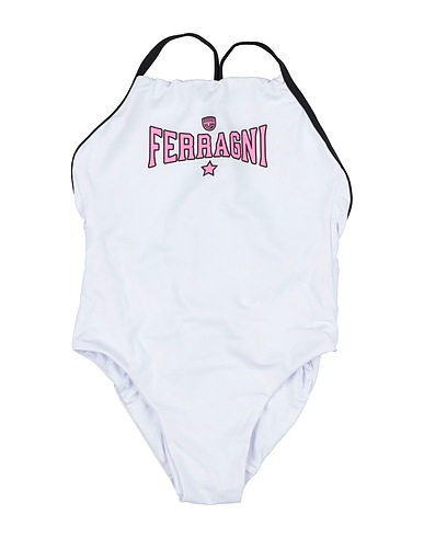 MONNALISA x CHIARA FERRAGNI One-piece swimsuits White 88% Polyester, 12% Elastane