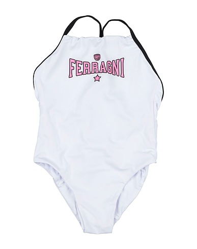 MONNALISA x CHIARA FERRAGNI One-piece swimsuits White 88% Polyester, 12% Elastane