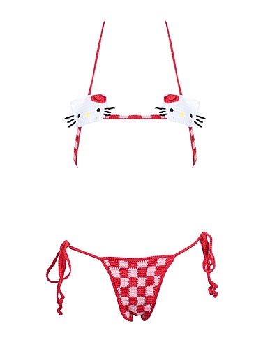 GCDS Bikini Red 100% Cotton