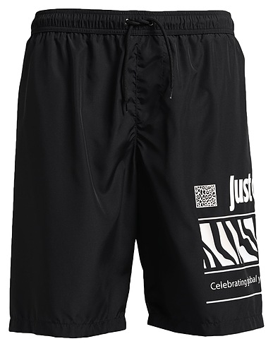 JUST CAVALLI Swim shorts Black 100% Polyester