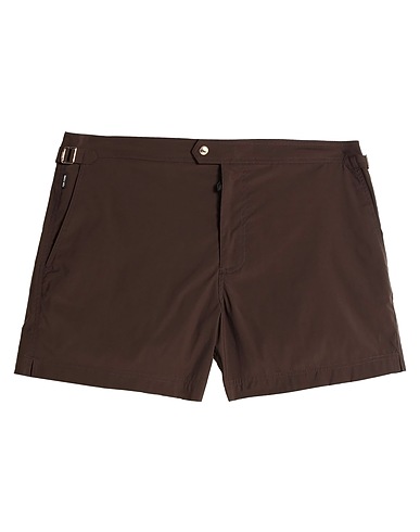 TOM FORD Swim shorts Dark brown 100% Polyester