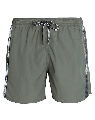 EMPORIO ARMANI Swim shorts MENS WOVEN BOXER
 Military green 100% Polyester