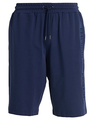 EMPORIO ARMANI Swim shorts MENS KNIT BERMUDA
 Navy blue 100% Cotton