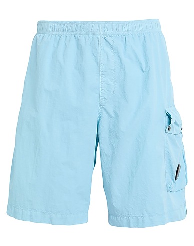C.P. COMPANY Swim shorts Sky blue 100% Polyamide, Cotton