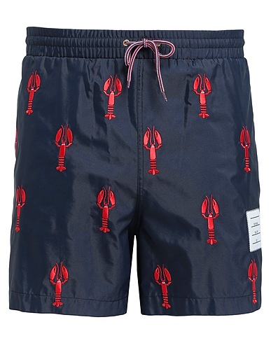 THOM BROWNE Swim shorts Navy blue 94% Nylon, 6% Polyurethane, Polyester