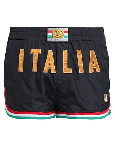 DOLCE&GABBANA Swim shorts BEACHWEAR Black 100% Polyester, Polyamide, Elastane