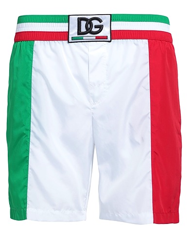 DOLCE&GABBANA Swim shorts BEACHWEAR White 100% Polyester