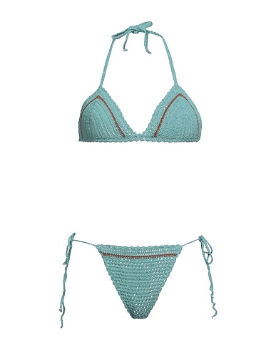 AKOIA SWIM Bikini Pastel blue 100% Cotton