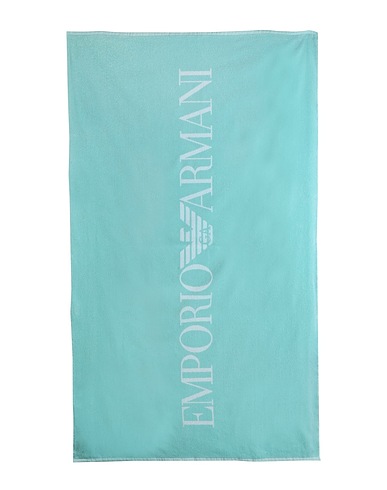 EMPORIO ARMANI Beach towel Turquoise 100% Cotton