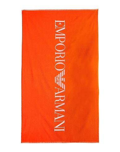 EMPORIO ARMANI Beach towel Orange 100% Cotton