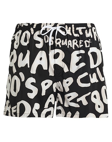 DSQUARED2 Boxer mare BEACHWEAR Nero 92% Poliammide, 8% Elastan
