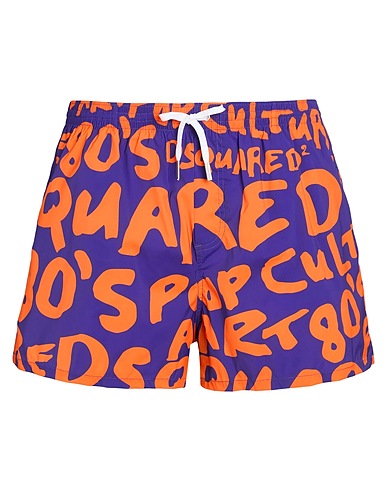 DSQUARED2 Boxer mare BEACHWEAR Viola 92% Poliammide, 8% Elastan