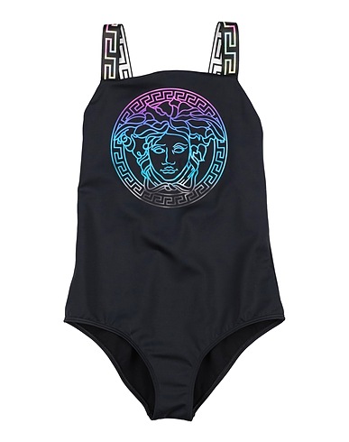 VERSACE YOUNG One-piece swimsuits Black 78% Polyamide, 22% Elastane, Polyester