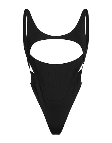 MUGLER One-piece swimsuits Black 75% Polyamide, 25% Elastane