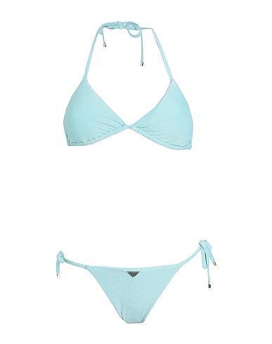 EMPORIO ARMANI Bikini Sky blue 71% Polyamide, 19% Metallic fiber, 10% Elastane