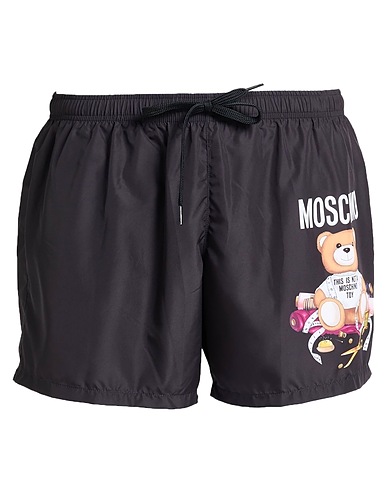 MOSCHINO Swim shorts COUTURE Black 100% Polyester