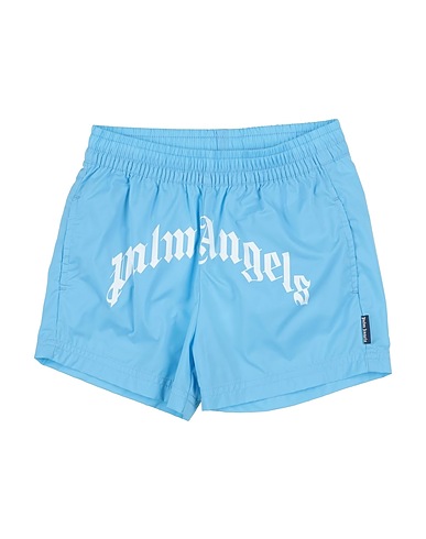 PALM ANGELS Swim shorts Azure 100% Polyester